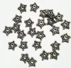 25 7mm Antique Silver Metal Bali Style Star Spacer Beads